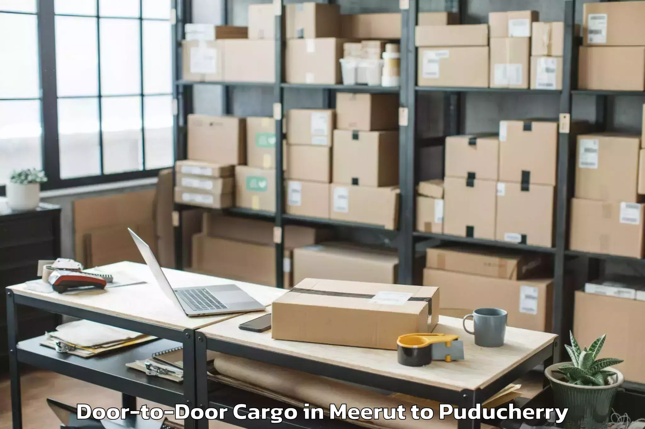 Affordable Meerut to Pondicherry University Door To Door Cargo